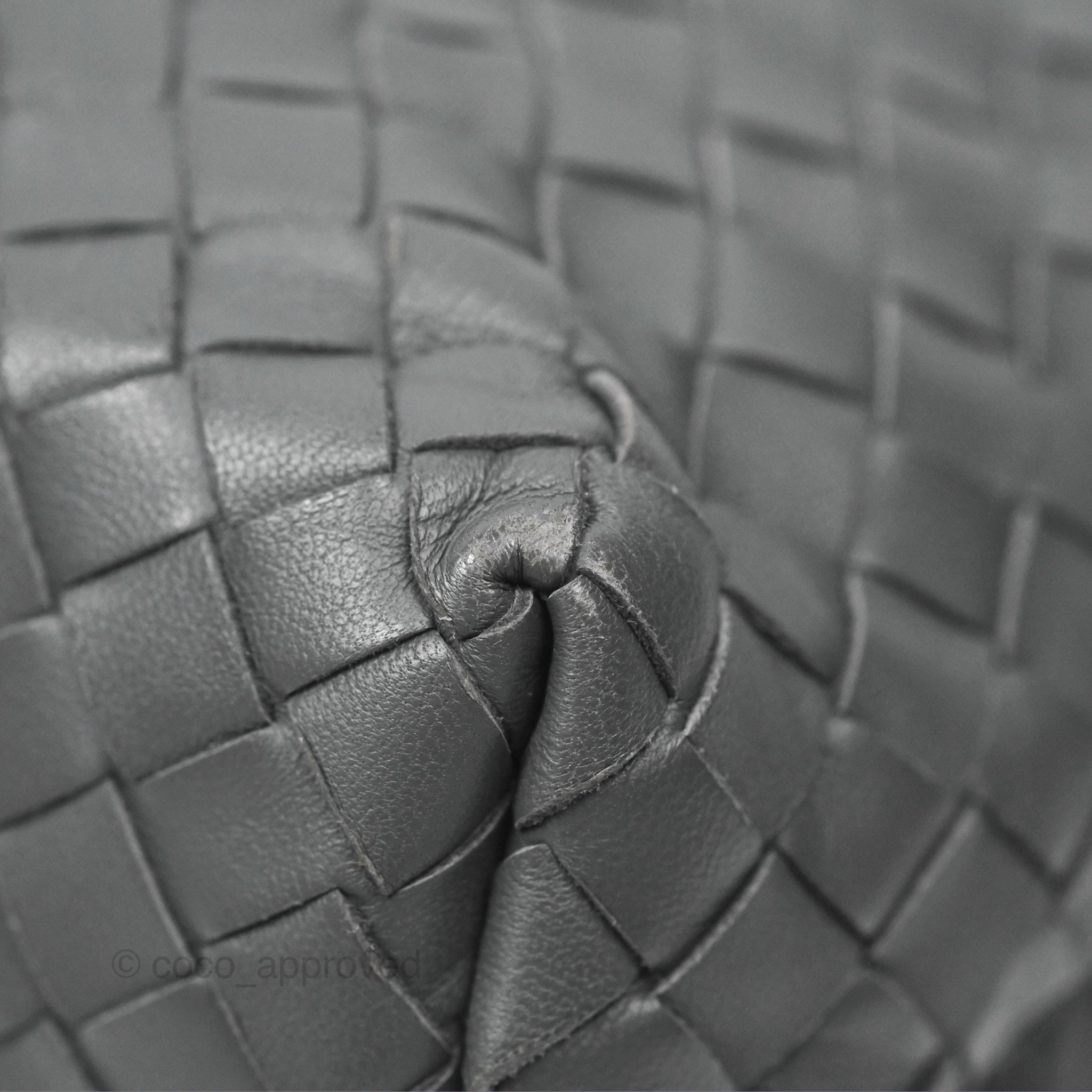Bottega Veneta Small Nappa Intrecciato Olimpia Shoulder Bag in Grey | Luxury Leather Crossbody Purse for Women | Perfect for Work, Travel & Evening Events