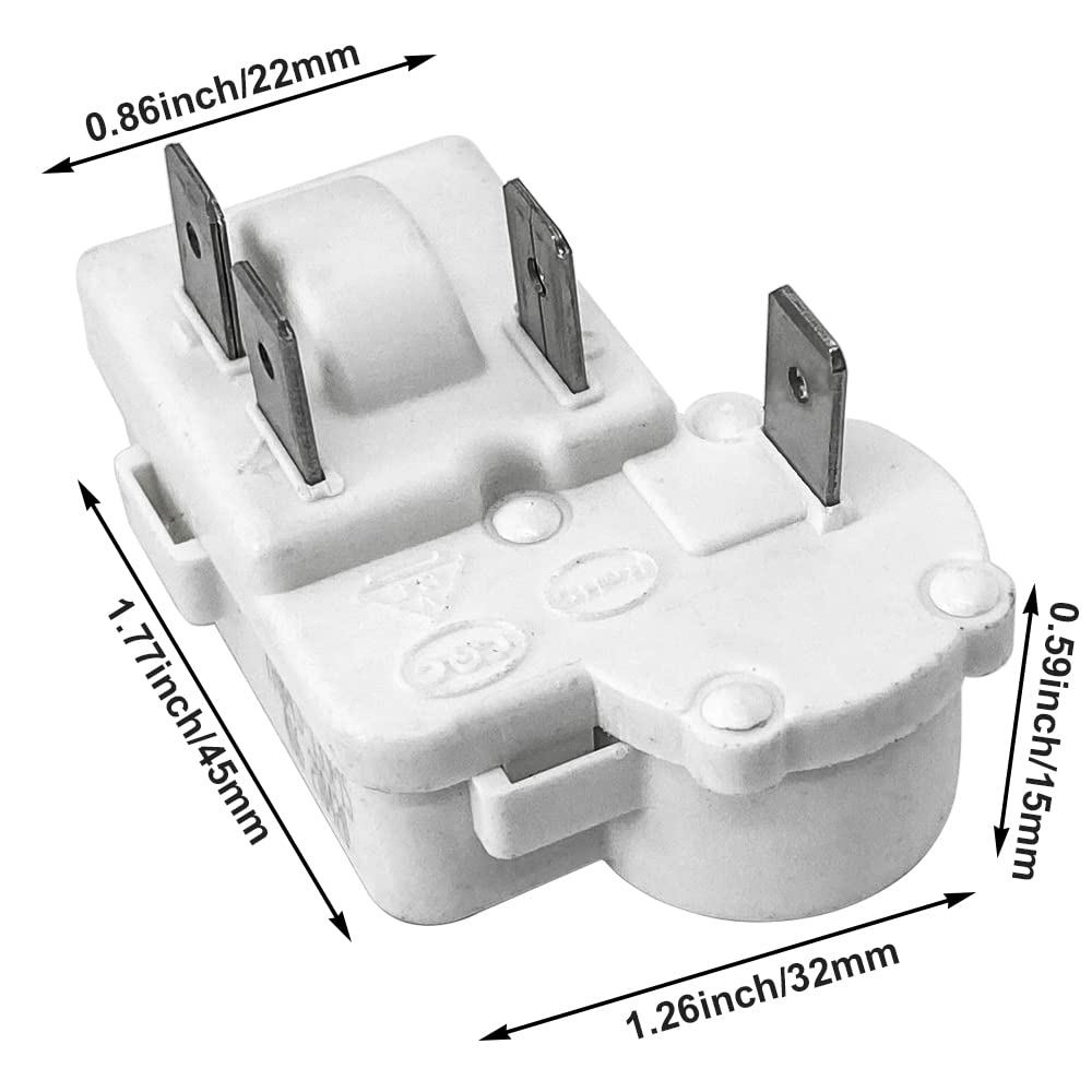 4Pin PTC Starter Relay & Overload Protector for Refrigerator Compressor - Compatible with Hotpoint, Haier, Siemens Chest Freezers & Fridges - Perfect for Home Appliance Repair & Maintenance