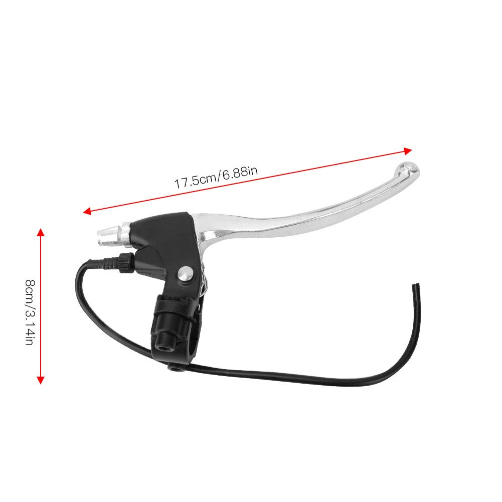 Premium Aluminum Alloy Bike Brake Levers Set - Left & Right Handlebars with Brake Cable - Compatible with Electric Bicycles & Mountain Bikes - Perfect for Rear Brake Replacement & Handlebar Grip Upgrades