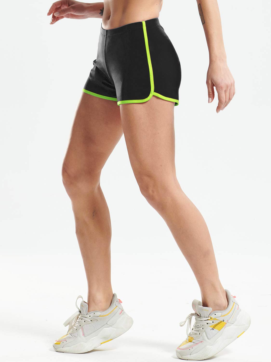 CADMUS Women's Sexy High Waisted Booty Shorts - Summer Workout Shorts for Yoga, Running & Beach Volleyball - Stretchy Comfortable Athletic Shorts for Women