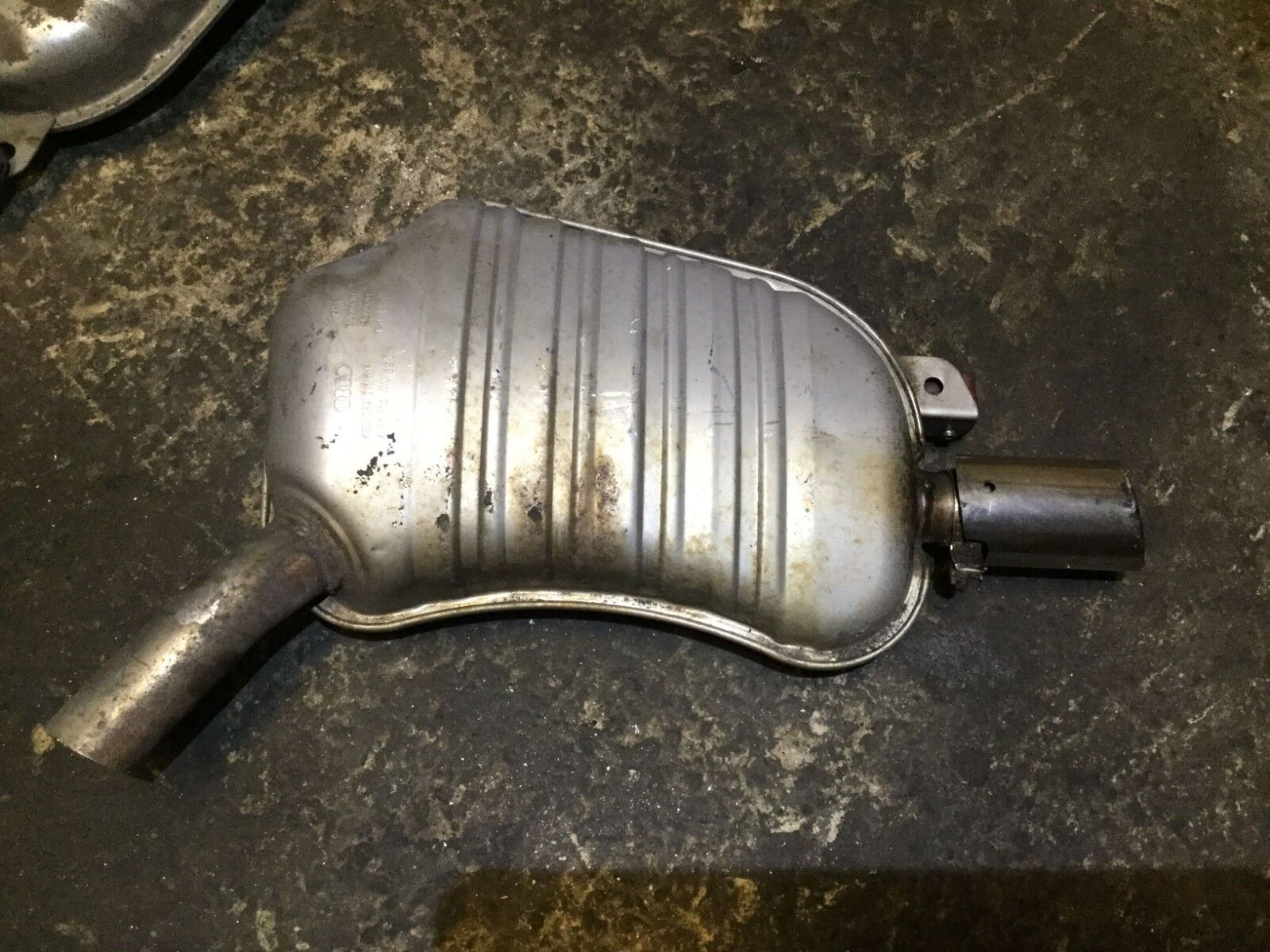 2003-2006 Audi A8L D3 Left Driver Side Rear Exhaust Muffler OEM 4E0253611 - Perfect for Performance Upgrades & Replacement Parts