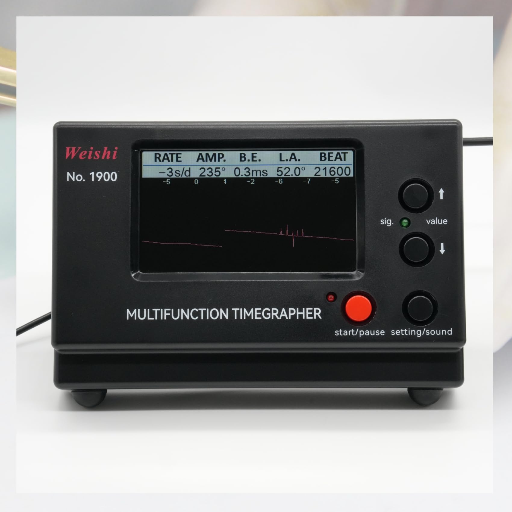 Professional No.1900 Watch Tester Timegrapher - Multifunctional Watch Timing Machine for Precision Calibration with LCD Display | Perfect for Watchmakers, Repair Shops & Enthusiasts