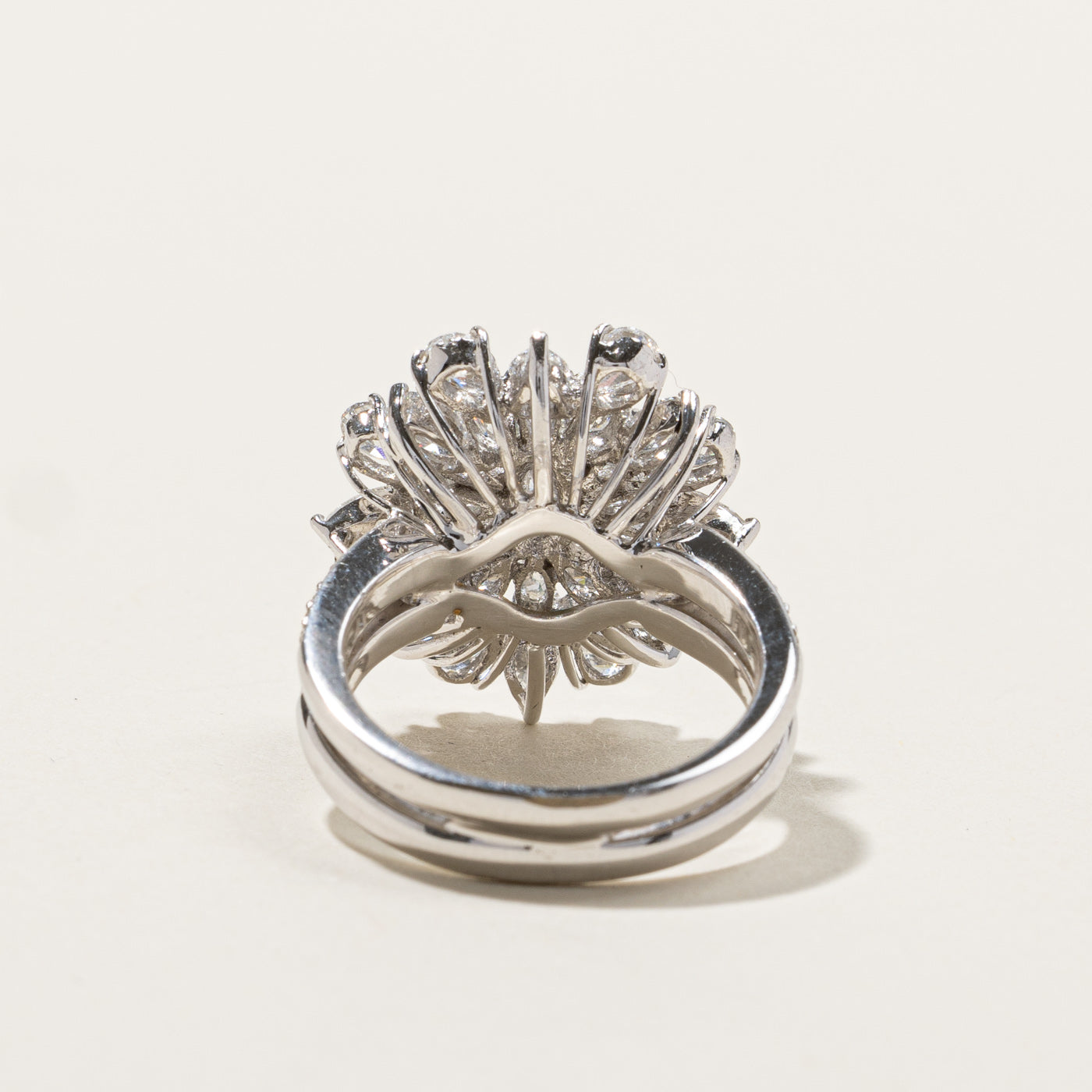 3.80ctw Cluster Diamond Ring for Women - Size 6 | Elegant Wedding, Engagement & Anniversary Jewelry Gift | Perfect for Bridal, Party & Special Occasions
