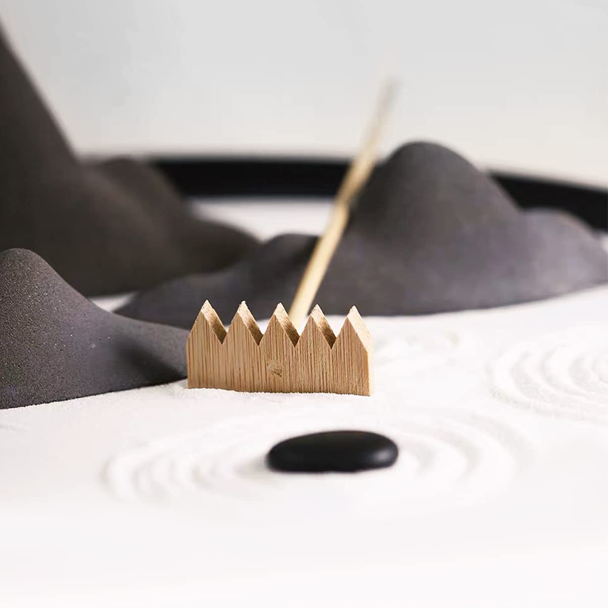EXCEART 3-Piece Mini Zen Garden Tools Set - Bamboo Sand Rake, Desktop Zen Garden Accessories for Meditation & Stress Relief - Perfect for Office Desk, Home Decor, DIY Rock Garden & Mindfulness Practice