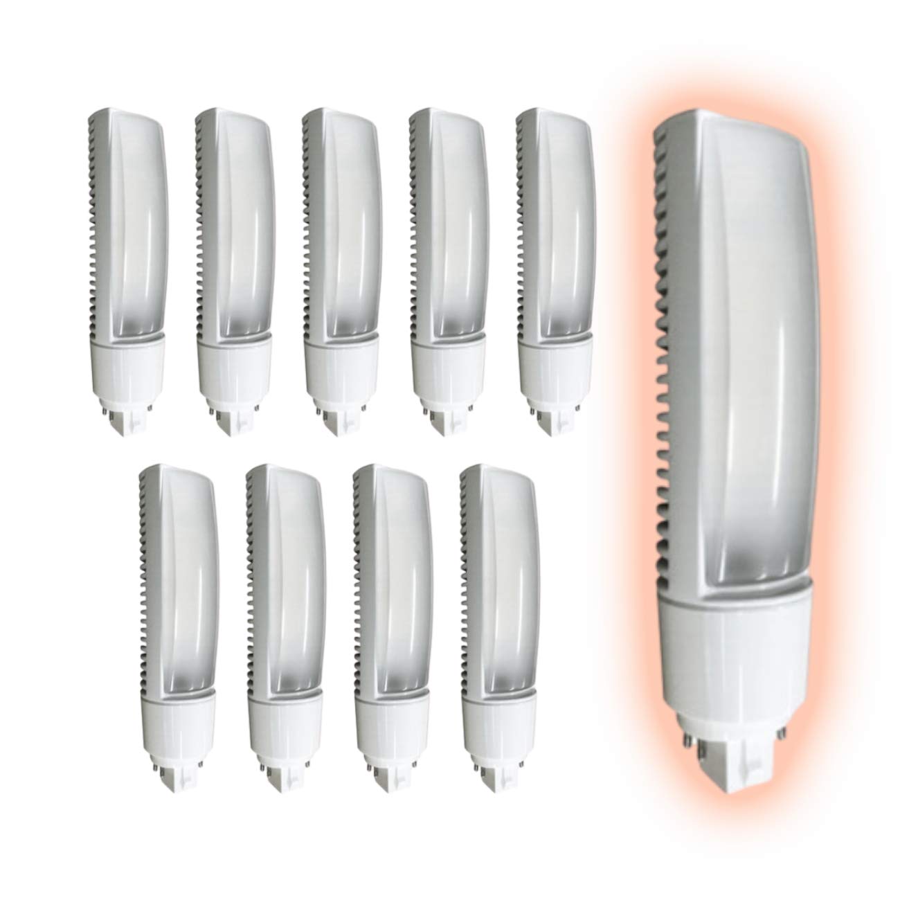 GoodBulb 26W LED Plug-in Light Bulbs - 16W Type A 4 Pin G24Q Base, 3000K Warm White, 1850 Lumens High Output, 120° Beam Angle - 10 Pack | Energy Efficient Replacement Bulbs for Commercial & Residential Use in Offices, Kitchens, and Retail Spaces
