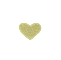 Yellow Heart Embroidered Iron-On Patches - DIY Sewing Appliques for Jackets, Bags & Denim - Cute Customization for Clothing & Accessories