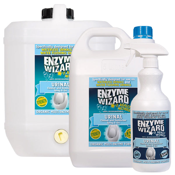 Enzyme Wizard Urinal Cleaner & Deodorizer - Powerful Spray & Go Formula for Stain Removal & Odor Elimination | Perfect for Home, Office & Public Restrooms
