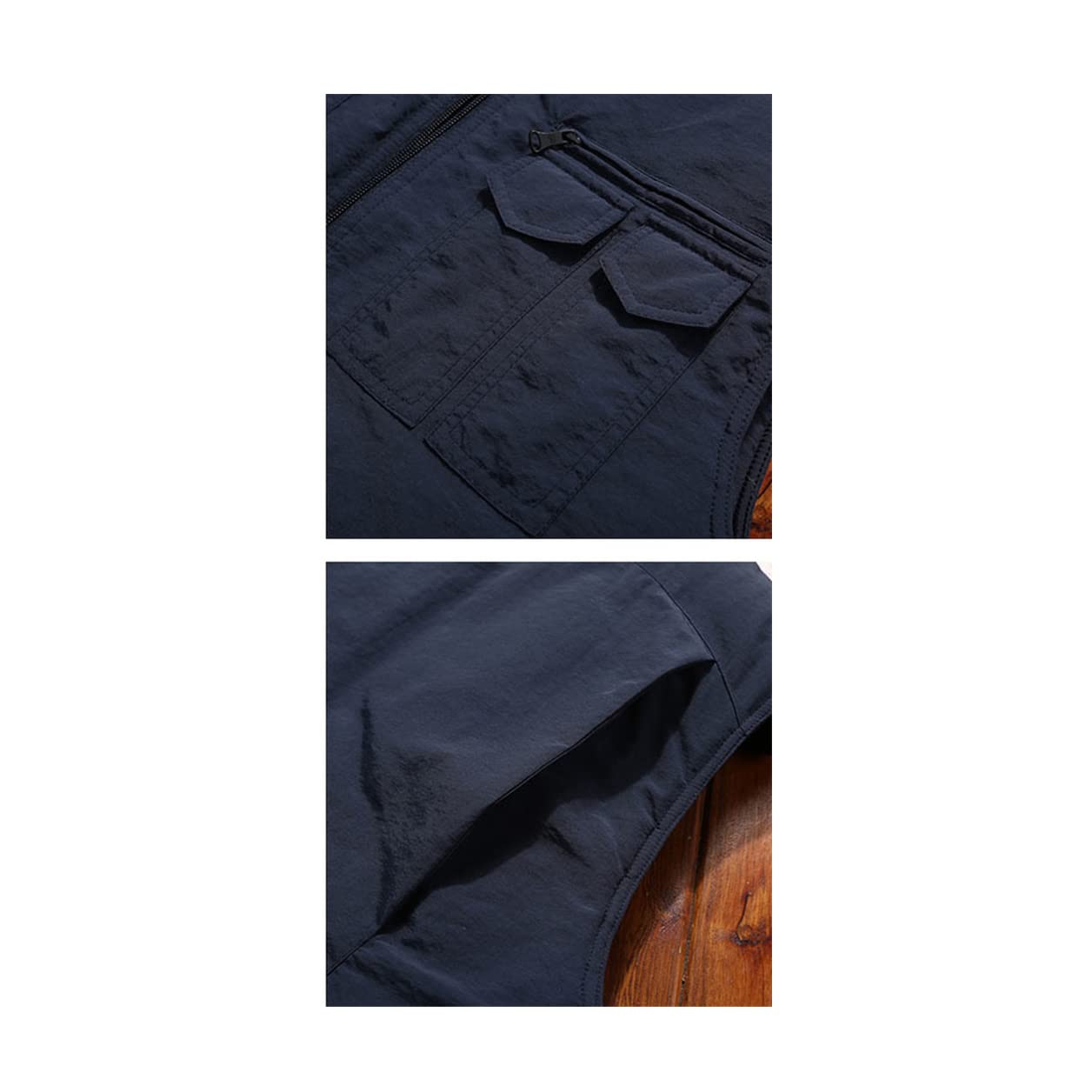 Men's Thick Fleece Waterproof Winter Vest with Multiple Pockets - Lightweight Sleeveless Jacket for Outdoor Photography, Hiking & Casual Wear in Spring & Autumn