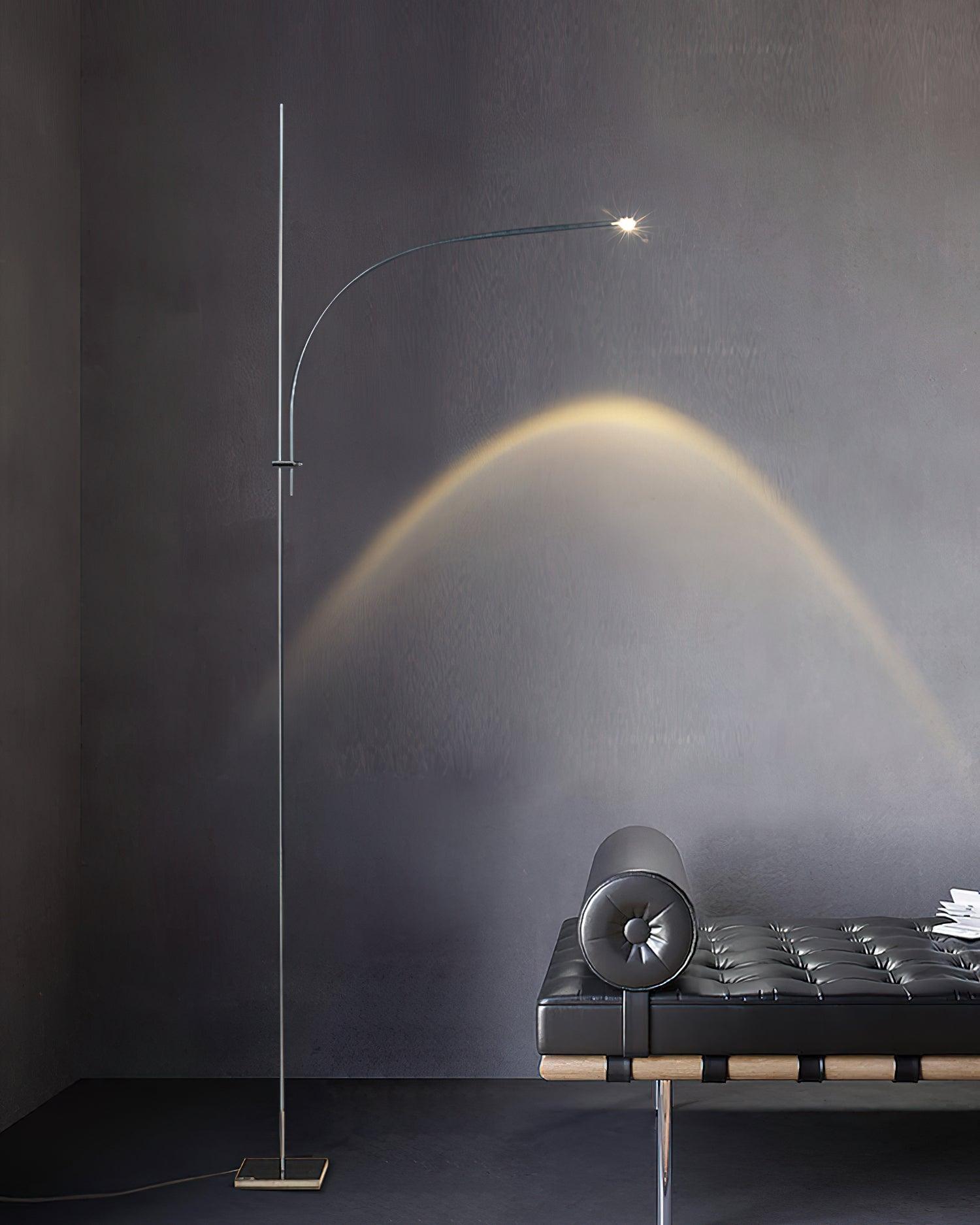 Elegant Metal Floor Lamp - Modern Standing Light for Living Room, Bedroom & Office - Adjustable Height & Brightness for Reading & Decor
