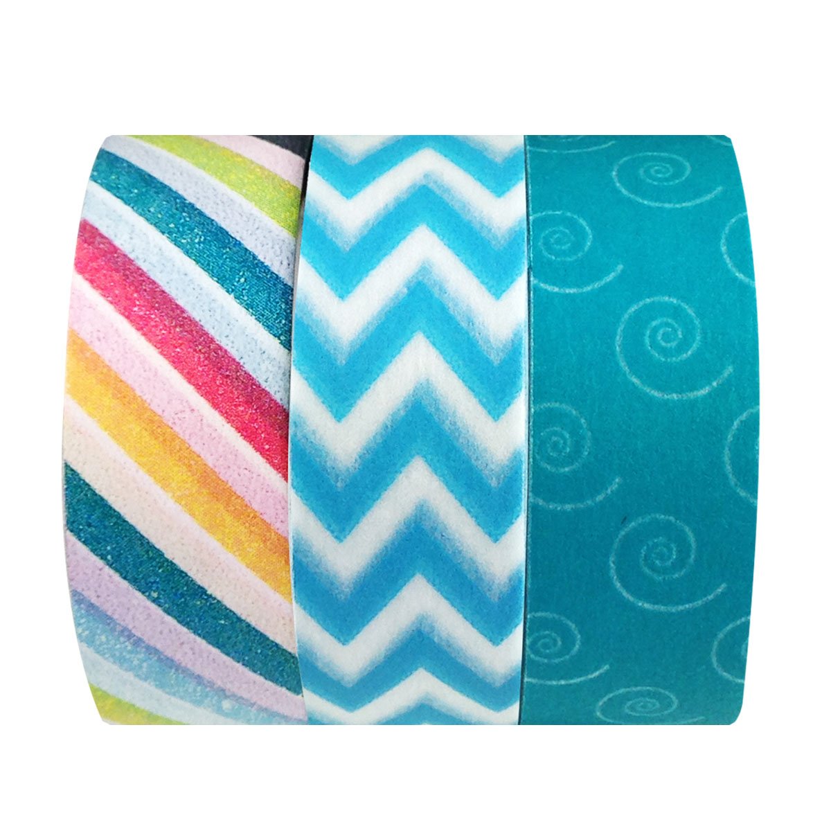 Allydrew Winter Whirl Washi Masking Tape Set of 3 - Decorative Craft Tapes for Scrapbooking, Journaling, Gift Wrapping & DIY Projects