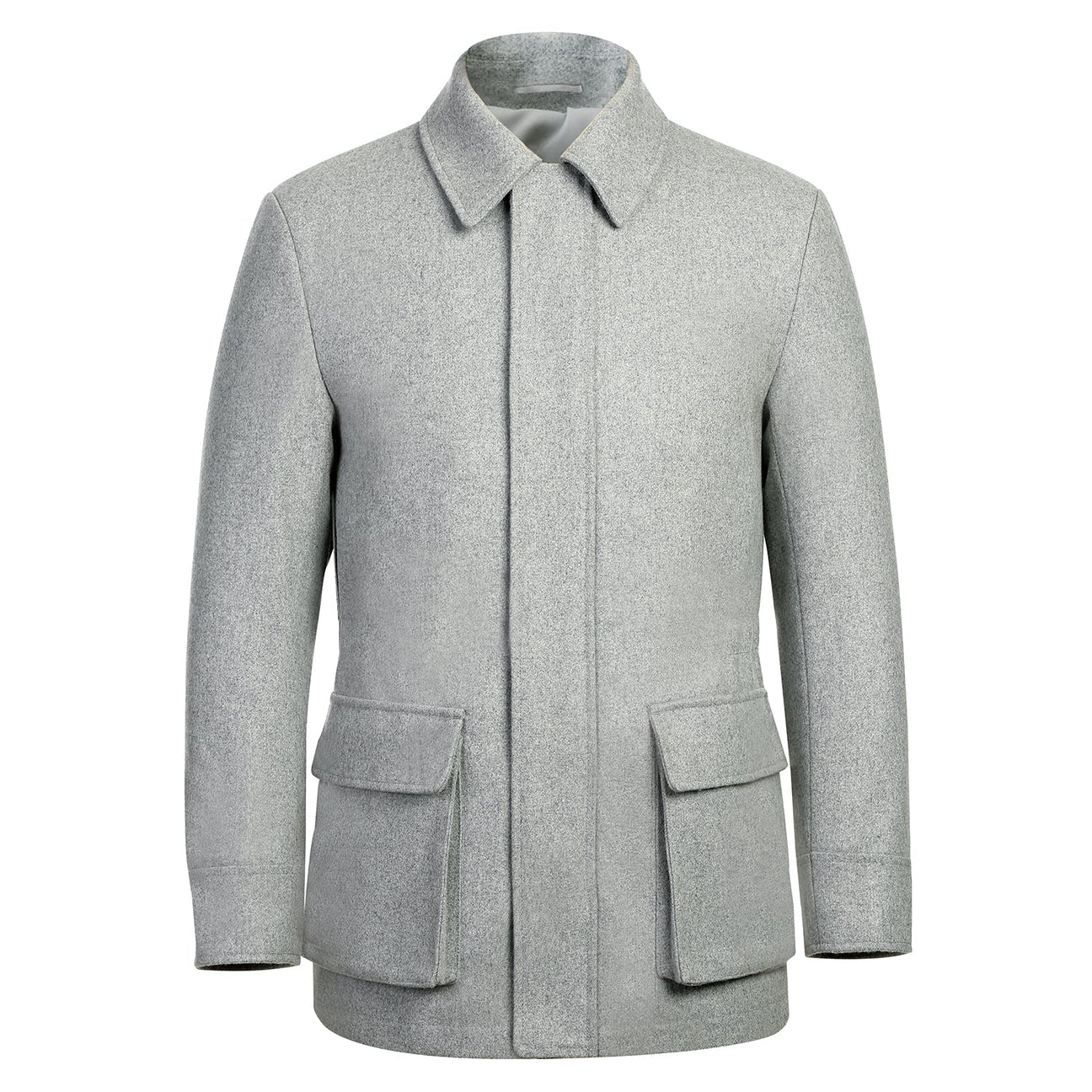 Alessandro Vitello Gray Short Coat 830 1 - Stylish Lightweight Jacket for Men | Perfect for Casual Outings, Office Wear & Fall Fashion