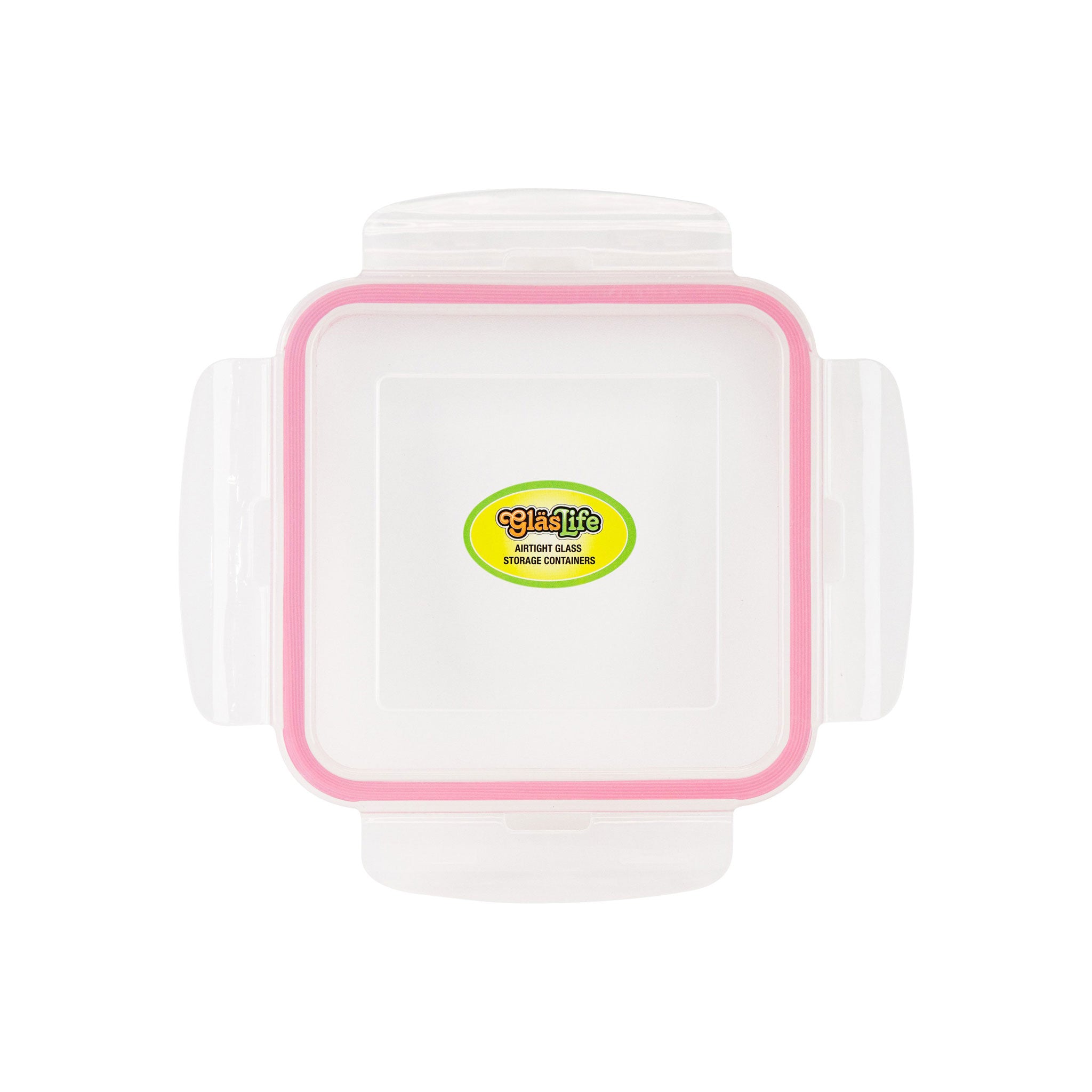 GlasLife® Square Glass Food Storage Container Lid - Airtight & Leakproof for Meal Prep, Leftovers & Pantry Organization | BPA-Free, Durable & Dishwasher Safe