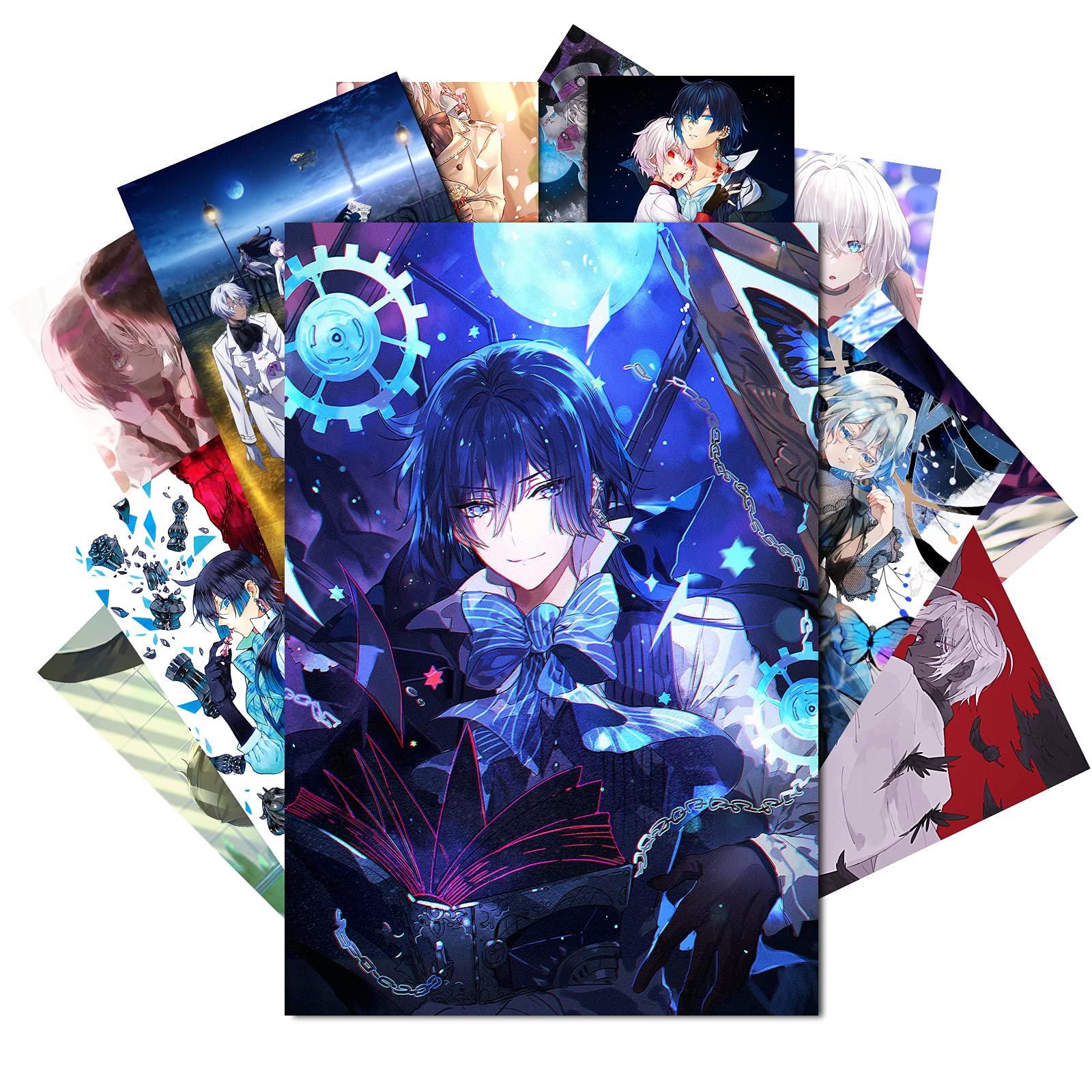 The Case Study of Vanitas Anime Poster Set - 12 PCS 9.74x13.77 Inch (35X24.75cm) HD Wall Art Prints - Perfect for Bedroom, Living Room & Office Decor - Anime Wall Decor for Fans & Collectors
