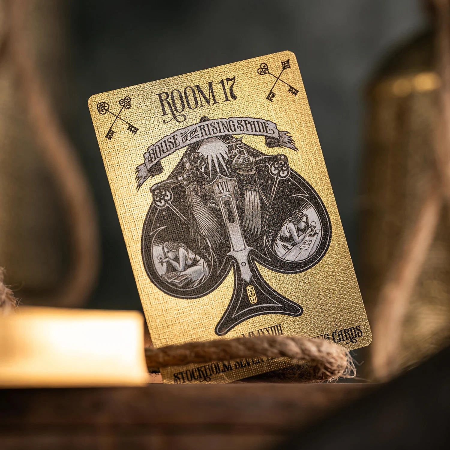House of the Rising Spade Gilded Cartomancer Luxury Playing Cards - Premium Gold Foil Deck for Magic Tricks, Poker & Cardistry - Perfect for Collectors & Card Game Enthusiasts
