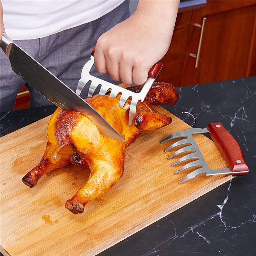 Premium Emilio BBQ Meat Shredder Claws - Heavy Duty Stainless Steel Forks Set of 2 - Perfect for Pulled Pork, Chicken, Beef & Turkey - Essential Grill Tools for Outdoor Cooking, Smoking & BBQ Parties