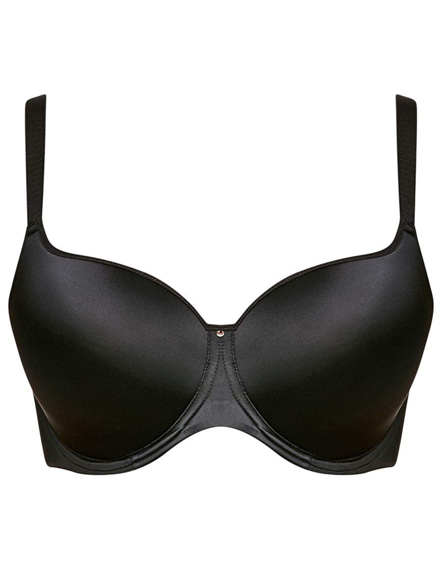 Fantasie Women's Aura Moulded Underwire Seamless T-Shirt Bra - Black 32F | Comfortable Everyday Support for Work & Casual Wear