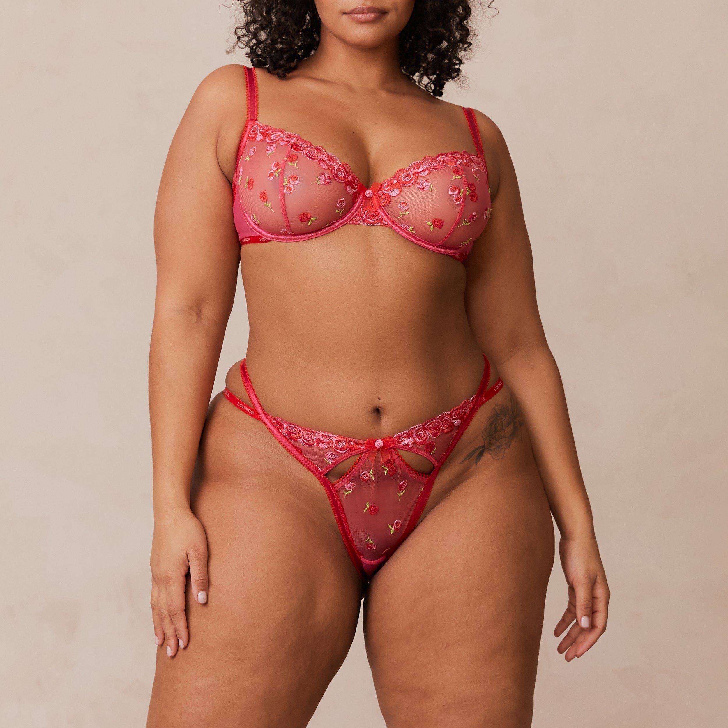 Blush Embroidered Balcony Bra - Hot Pink Lace Underwire Push Up Bra for Women | Perfect for Valentine's Day, Date Night & Special Occasions