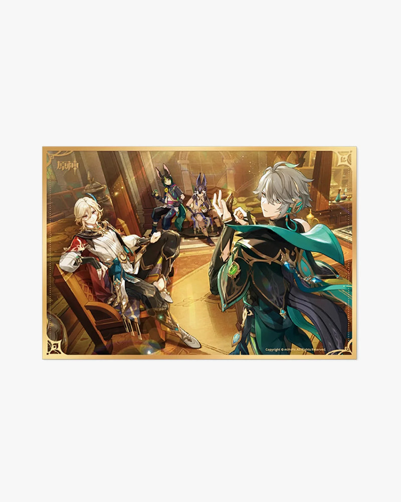 Genshin Impact© Themed Acrylic Shikishi Board - Anime Character Art Display for Home, Office & Gaming Room Decor