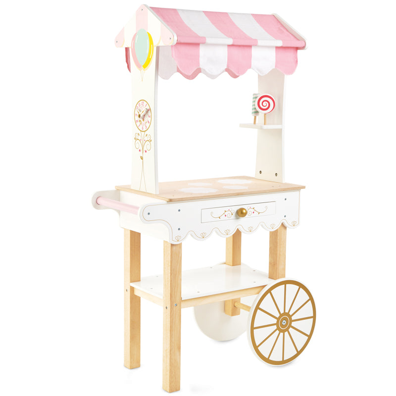 Honeybake 3-Tier Rolling Tea Cart with Wheels - Portable Kitchen Serving Cart for Afternoon Tea, Coffee, Desserts & Party Snacks - Perfect for Home, Office & Events