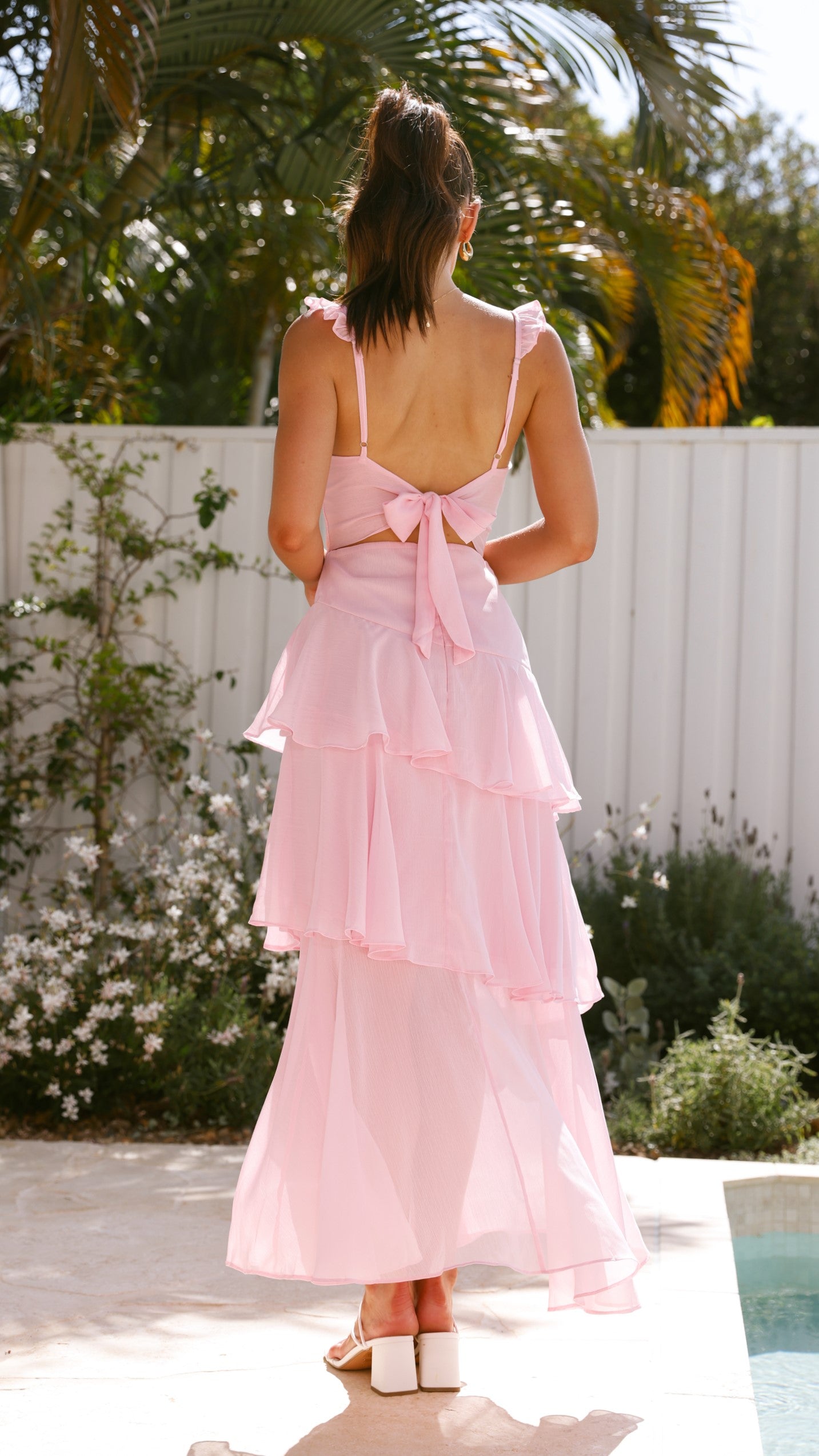 Achelle Women's Maxi Dress - Flowy Long Summer Dress in Pink, Perfect for Beach, Vacation, and Casual Outings