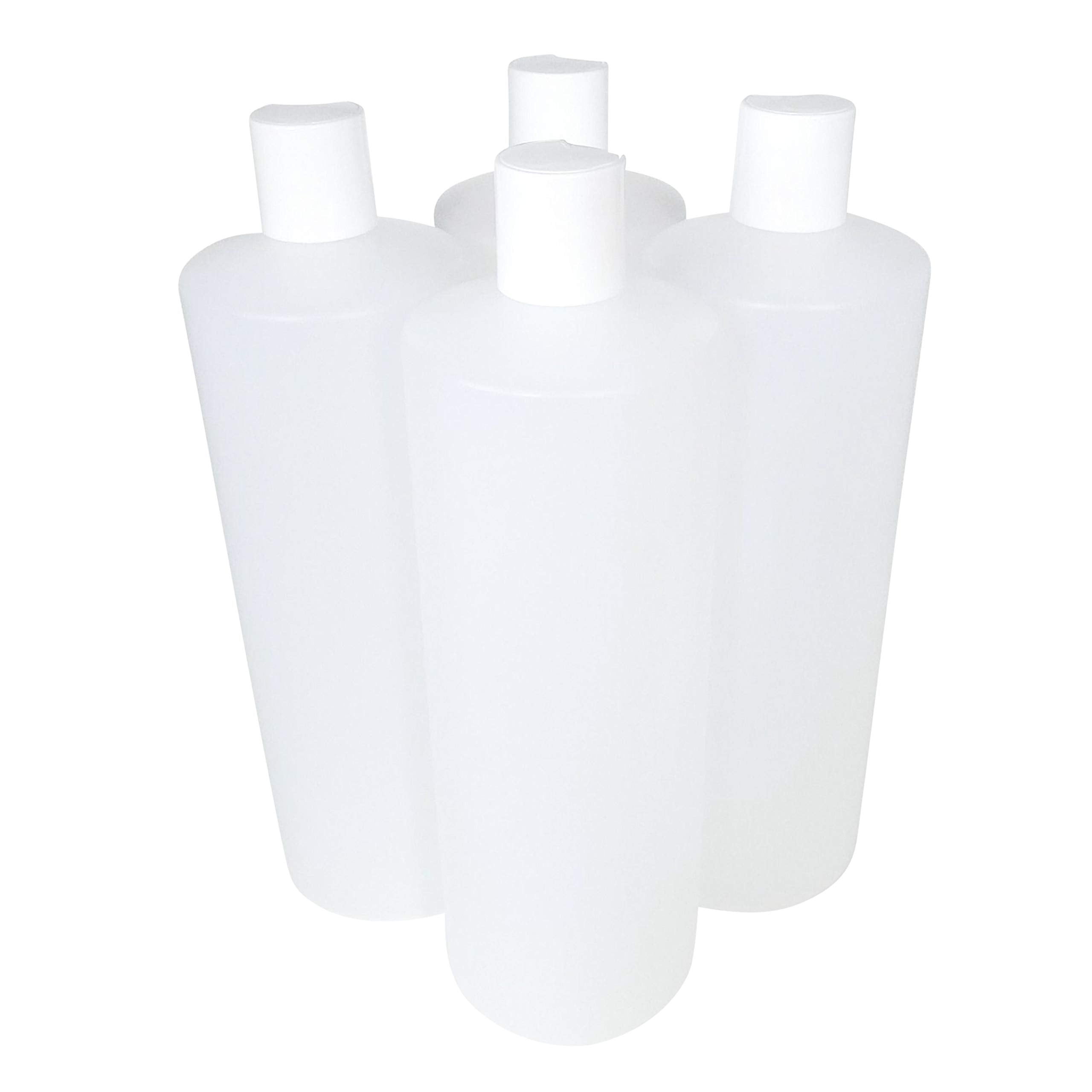 32oz HDPE Plastic Squeeze Bottles with Dispensing Press Disc Top Caps - Durable Leak-Proof Containers for Kitchen, Restaurant, Hair Salon & DIY Crafts