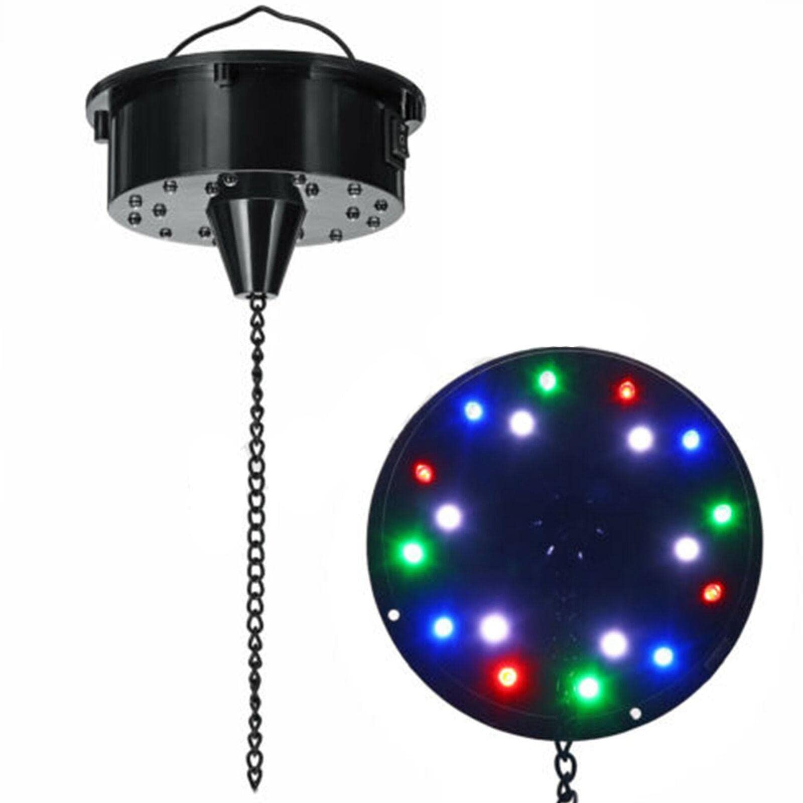 18 LED Sound-Activated Disco Ball with Rotating Glass Mirror - DJ Party Light for Nightclubs, Dance Floors & Home Dance Parties