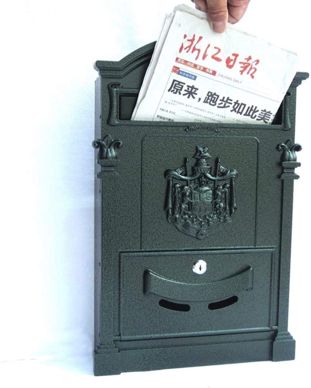 Vintage Wall Mounted Outdoor Mailbox - Retro Villa Style Letter Box with Weatherproof Design for Home, Garden & Office (Color: C) | Perfect for Houses, Apartments & Commercial Buildings