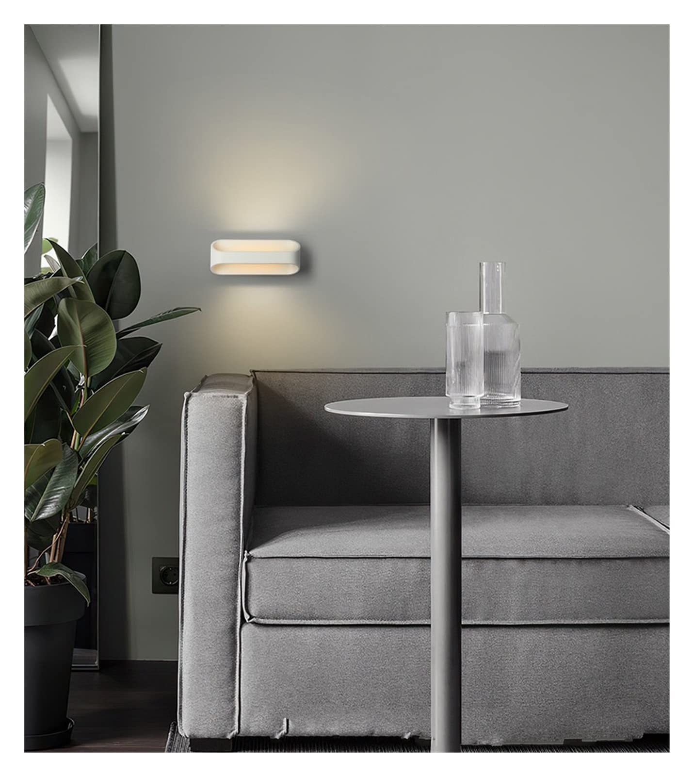 Minimalist LED Wall Sconces - Warm White Bedside Wall Lamp for Bedroom, Modern Home Decor Lighting Fixture | Perfect for Reading Nook, Hallway & Cozy Ambience