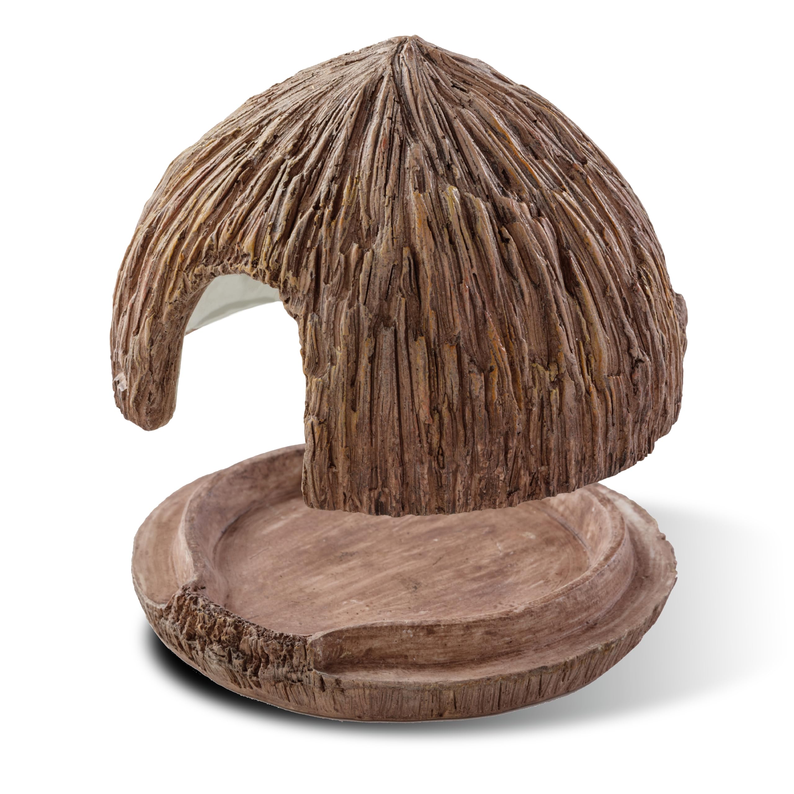 Exo Terra Coconut Cave Reptile Hideout - Natural Terrarium Decor for Lizards, Snakes & Geckos - Perfect for Climbing, Hiding & Relaxing in Reptile Tanks