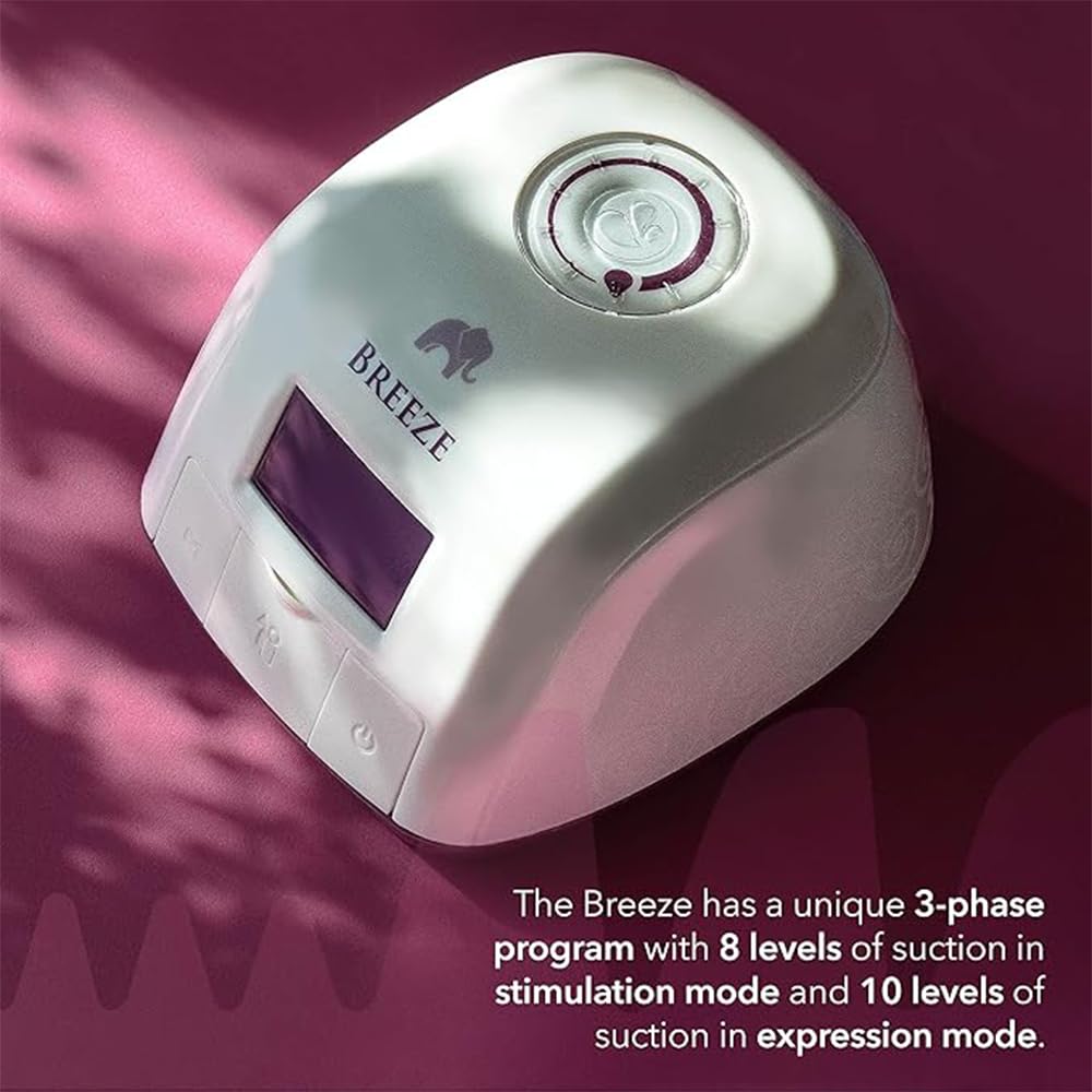 Breeze Electric Breast Pump with Classic Collection Kits & Portable Tote Bag - Hands-Free Pumping for Busy Moms at Work, Travel or Home Use