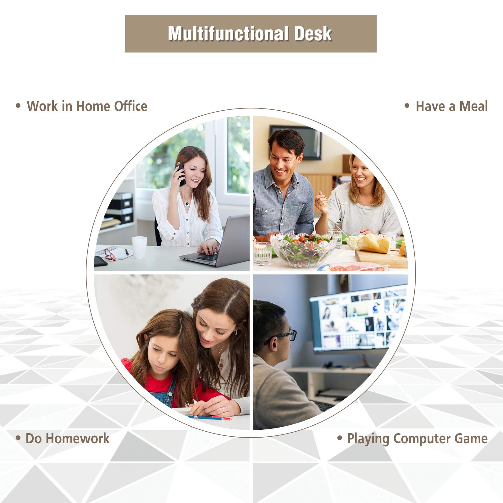 KOTEK White Corner Desk with Drawer & Shelves - Wooden Home Office Computer Desk, Study Writing Table, Makeup Vanity Workstation | Perfect for Small Spaces, Bedroom, Dorm & Office Organization