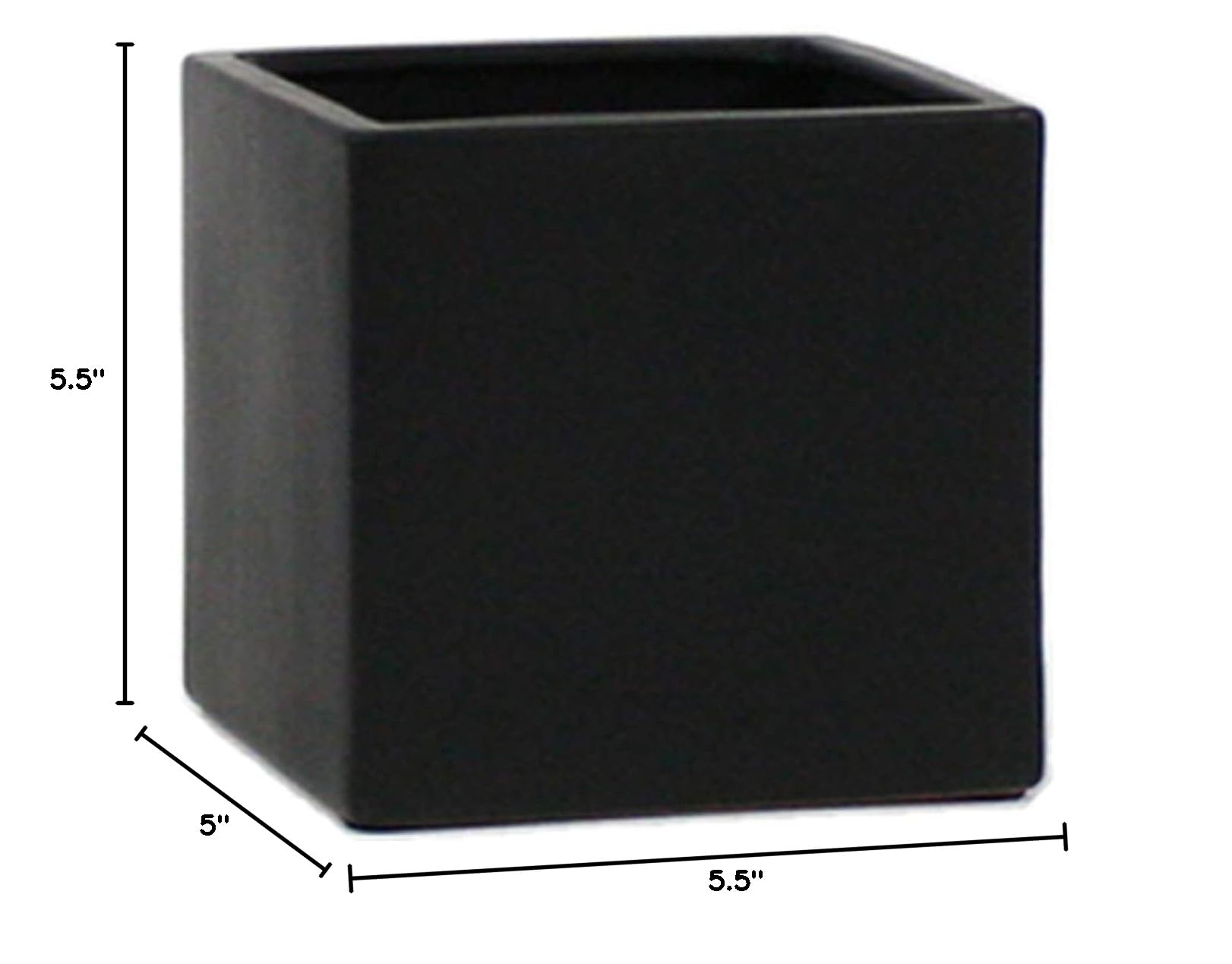 Modern Ceramic Cube Vase - 5.5