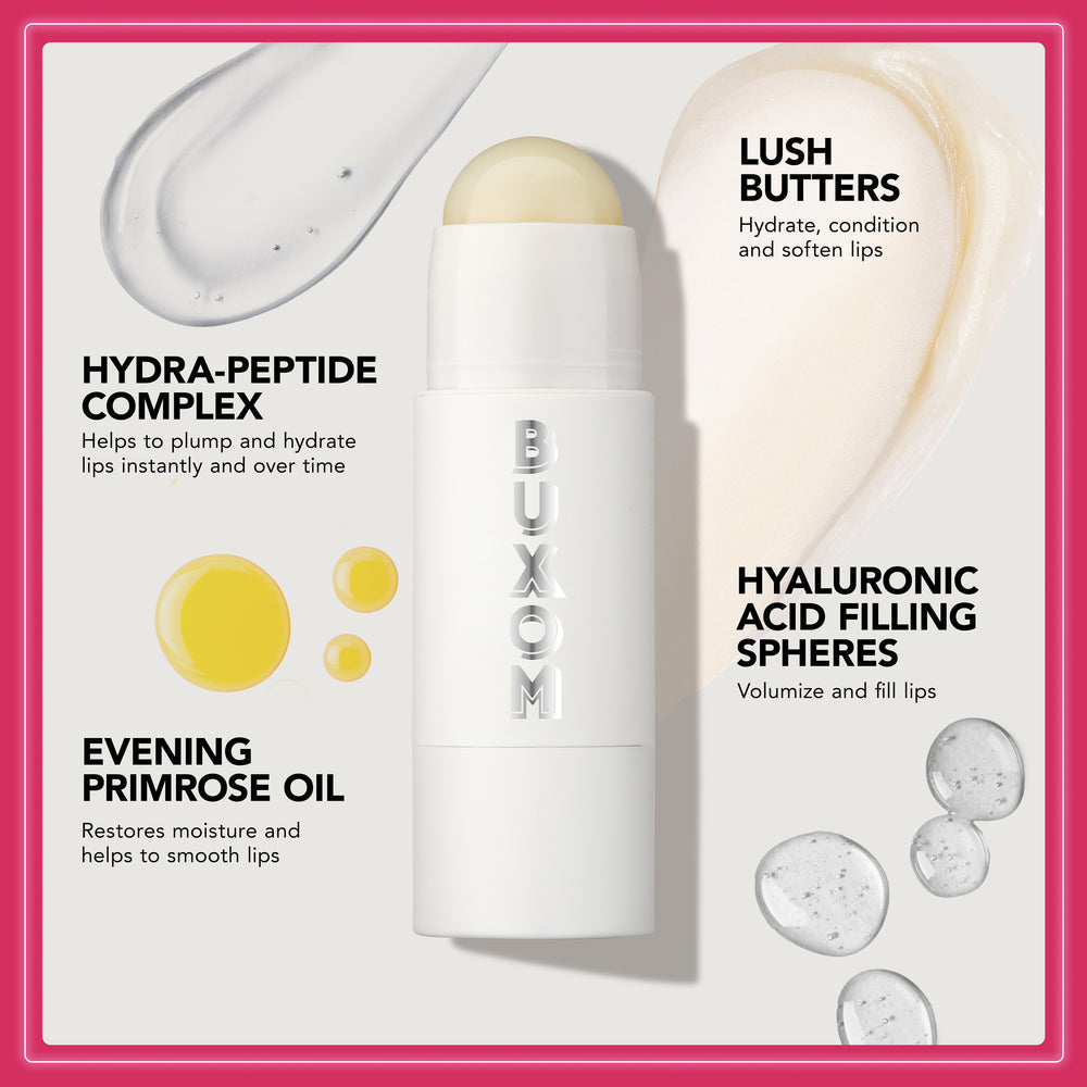 Buxom Power Full Plump & Repair Lip Butter - Hydrating Lip Treatment for Smooth, Plump Lips | Perfect for Daily Moisture & Night Repair