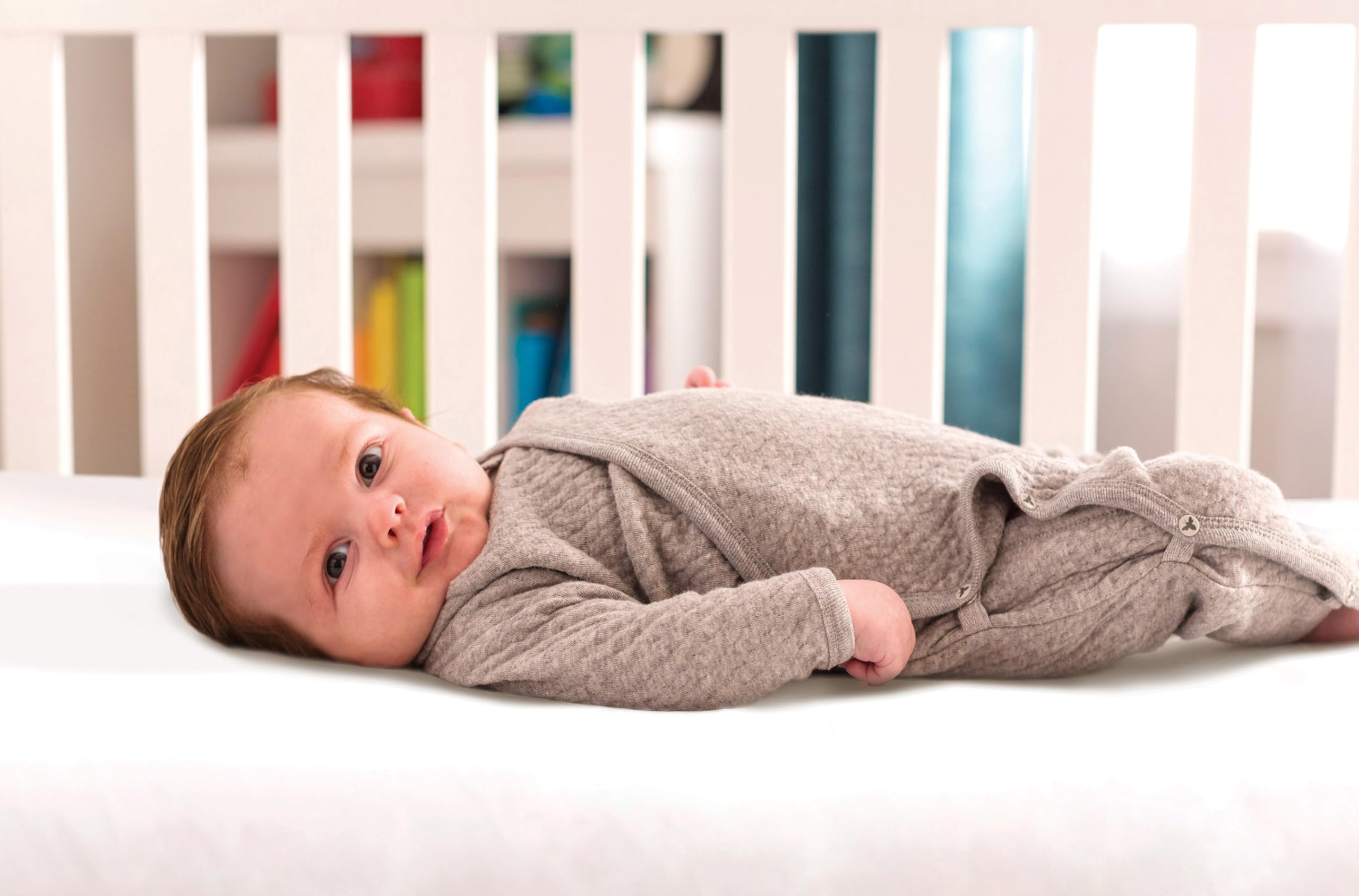 Lullaby Earth Baby Crib Mattress - Lightweight Waterproof Infant & Toddler Mattress for Cribs - Non-Toxic Hypoallergenic 52