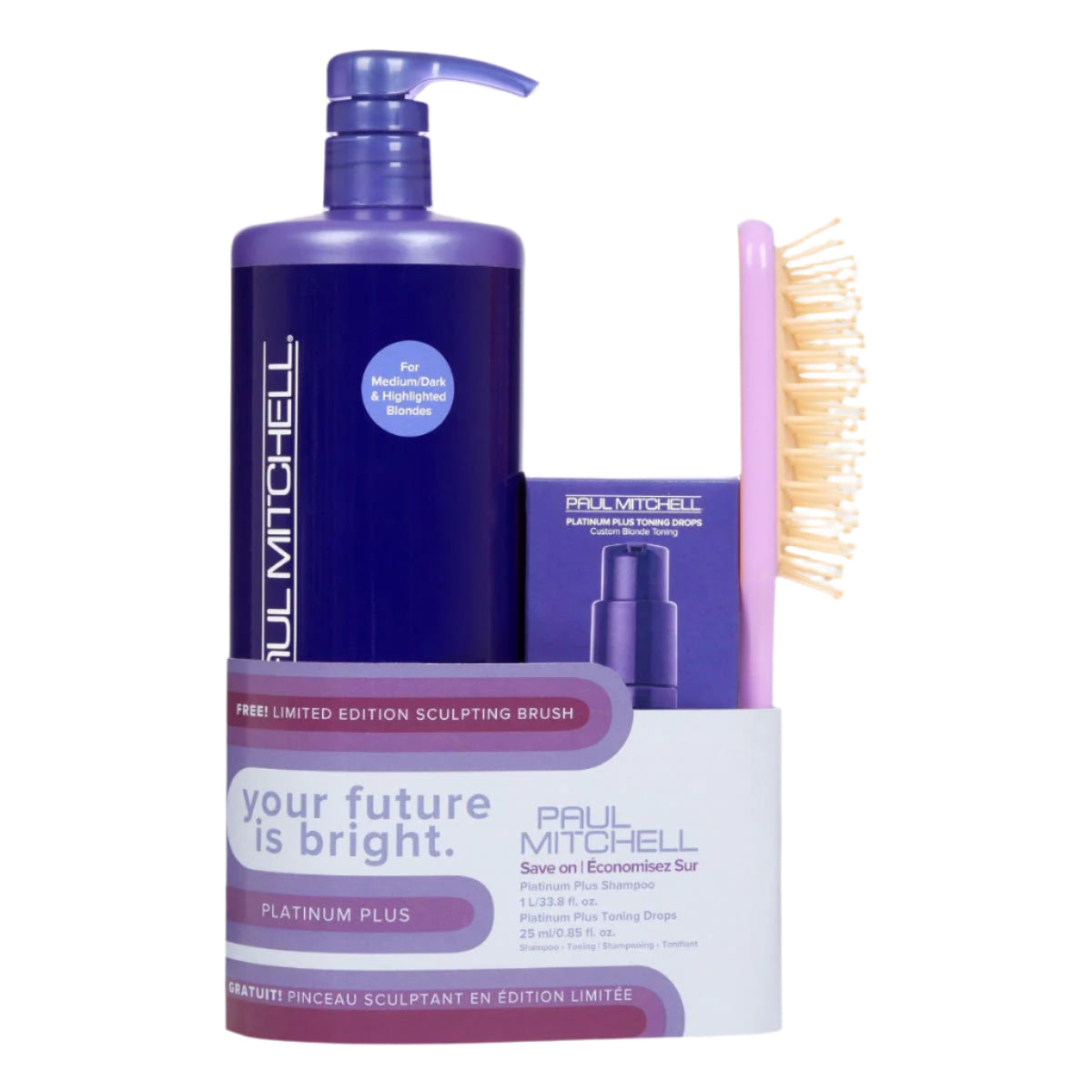 Paul Mitchell Platinum Plus Jumbo Hair Care Set - Professional Salon Quality Shampoo, Conditioner & Styling Products for All Hair Types | Perfect for Home Use & Salon Styling