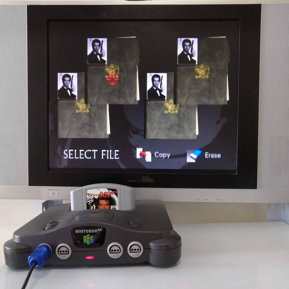 GoldenEye 007 Game Cartridge for Nintendo 64 (N64) - US Version - Classic First-Person Shooter Action Game for Retro Gaming Enthusiasts - Perfect for Multiplayer Battles and Nostalgic Gaming Sessions