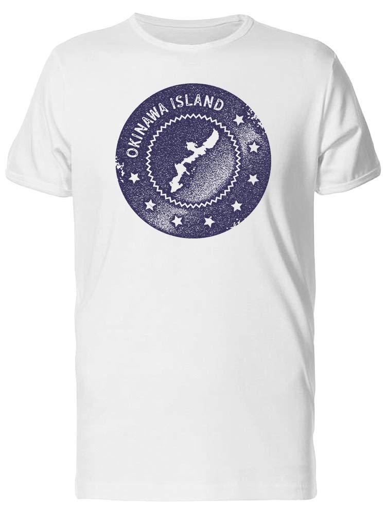 Smartprints Okinawa Island Grunge Map T-Shirt for Men - Vintage Style Casual Graphic Tee for Travel Lovers & Streetwear Fashion