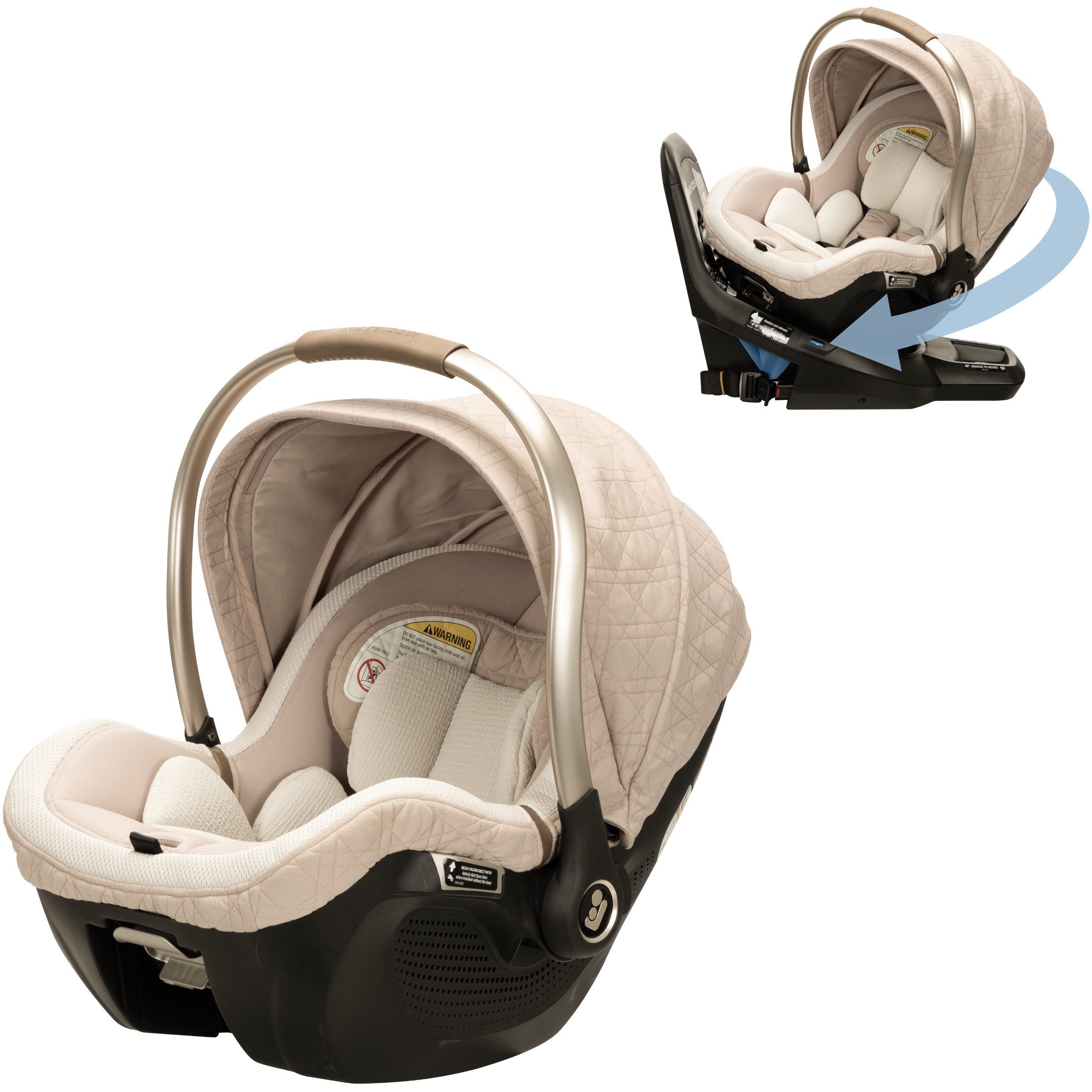 Maxi Cosi Kindred Peri 180° Rotating Baby Car Seat - Safe & Comfortable Infant Car Seat for Newborns to Toddlers - Perfect for Travel, Daily Commute & Family Outings