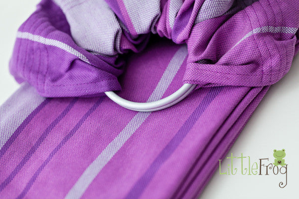 Little Frog Ring Sling Baby Carrier - Adjustable Soft Wrap for Newborn to Toddler - Hands-Free Infant Sling for Breastfeeding, Shopping & Errands