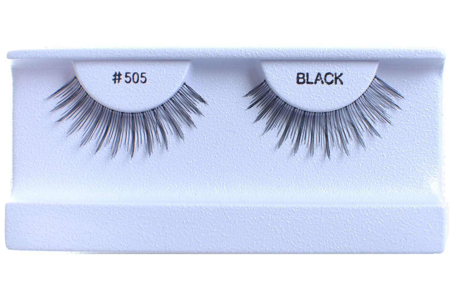 100 Pairs 100% Human Hair False Eyelashes Natural Black #505 - Voluminous & Reusable Lashes for Daily Wear, Parties & Special Occasions