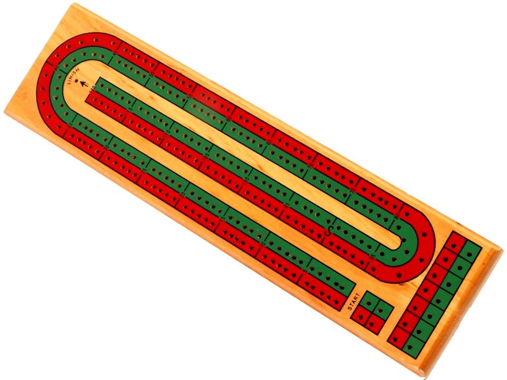 Premium Cribbage Board Game with 2-Track Scoring - Classic Wooden Peg Board for Family Game Nights & Travel Entertainment