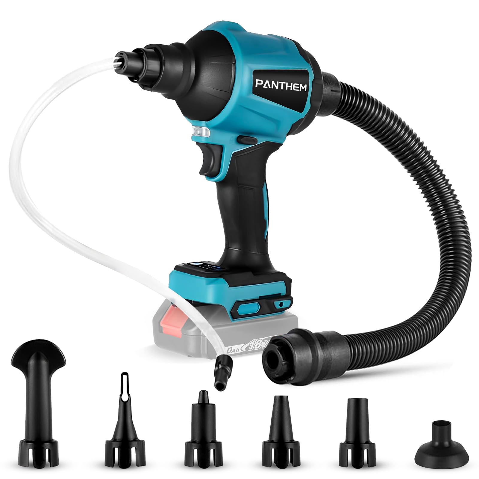 **18V Cordless Leaf Blower - Mini Battery-Powered Blower Compatible with Makita 18V Li-Ion Batteries for Lawn Care, Leaf Blowing, Car Cleaning & Tight Spaces (Battery & Charger Not Included, Blue)**    *Perfect for quick yard cleanup, blowing leaves off driveways, drying cars after washing, and reaching tight corners.*