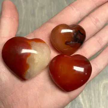 Healing Crystal Worry Stones 45mm with Heart Shape - Natural Stress Relief & Anxiety Soother for Meditation, Relaxation, and Emotional Balance
