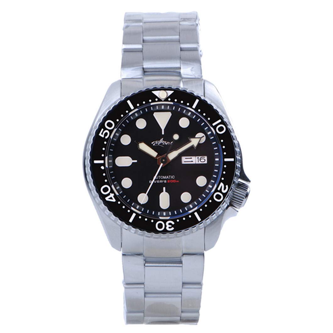 AMOY Men's Luxury Automatic Diving Watch - Self-Winding Mechanical Wristwatch with 20Bar Water Resistance, C3 Luminous, Sapphire Crystal & Ceramic Chronograph Bezel - Perfect for Scuba Diving, Swimming and Outdoor Adventures