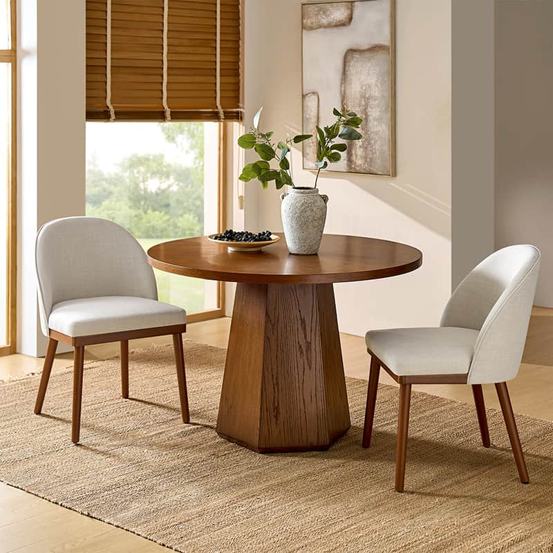 Serta Upholstered Dining Chairs with Solid Wood Legs - Comfortable Modern Kitchen & Dining Room Seating (Set of 2/4/6) for Home, Restaurant, or Office Use