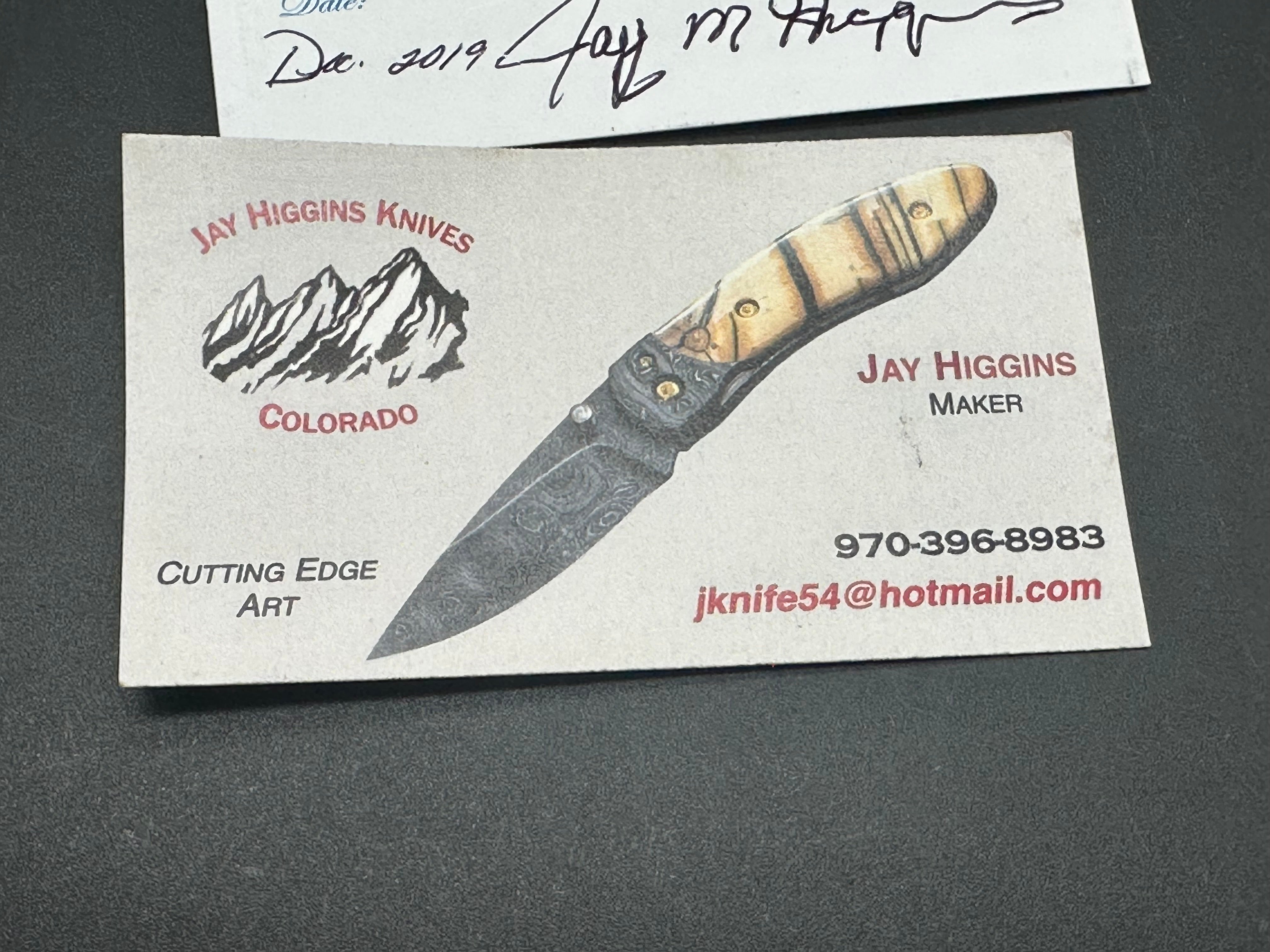 Custom Jay Higgins Neck Knife with Mammoth Tooth Scales & Ladder Damascus Blade – Perfect for Outdoor Adventures, Hunting, and Survival Gear