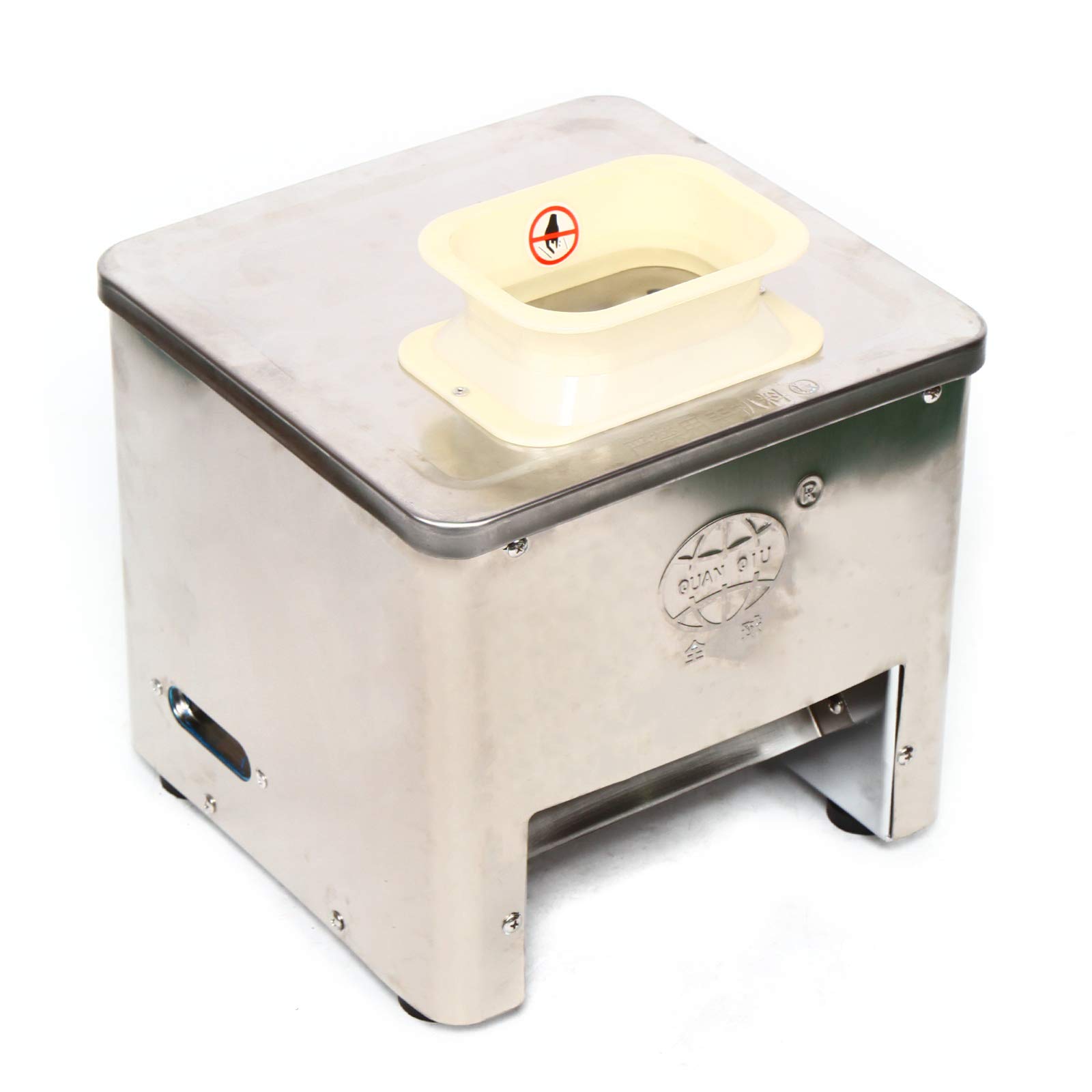 Commercial Meat Cutter Machine 85mm Blade - Automatic Slicer for Beef, Pork & Poultry - Stainless Steel Electric Meat Slicer (350lb/h) with Strip & Cube Cutting - 110V US Plug for Restaurants, Butcher Shops & Catering Services