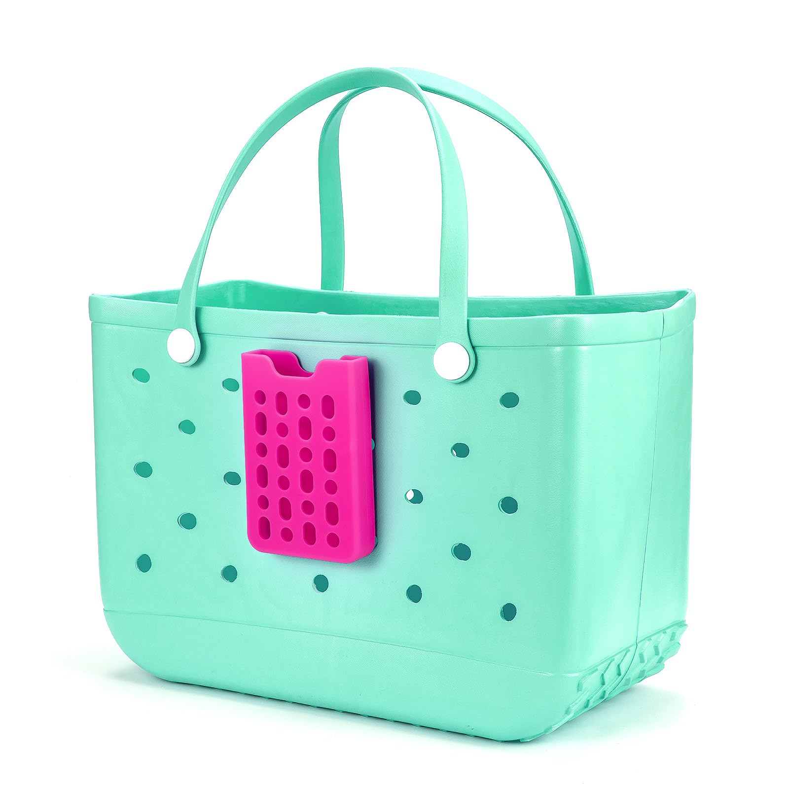 PARBEE Silicone Phone Holder for Bogg Bag - Secure & Convenient Phone Accessory for Tote Bags (Pink) - Perfect for Shopping, Beach Trips & Daily Use