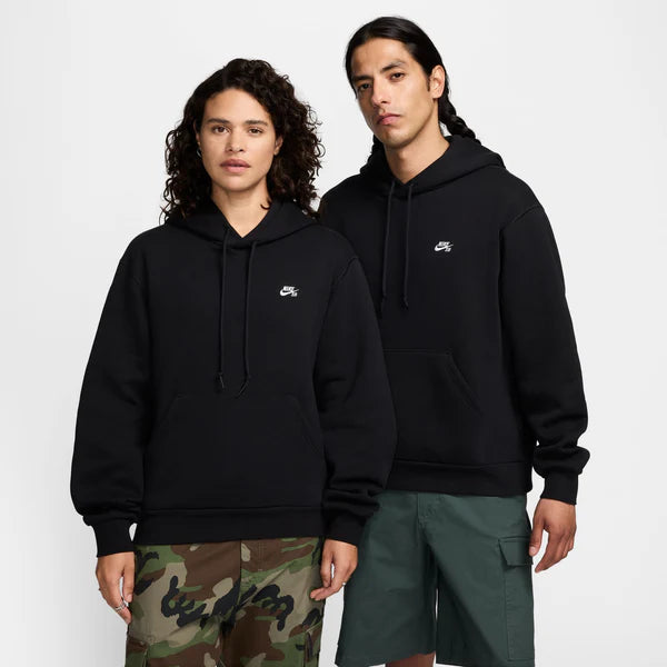 Nike SB Embroidered Hoodie for Men - Black Pullover Sweatshirt with Skateboarding Design | Perfect for Streetwear, Skateboarding & Casual Wear