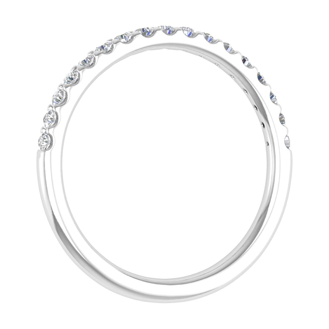 1/4 Carat Round Diamond Wedding Band Ring for Women - 10K Gold Engagement Ring, Anniversary Gift for Her - Perfect for Bridal, Proposals & Special Occasions